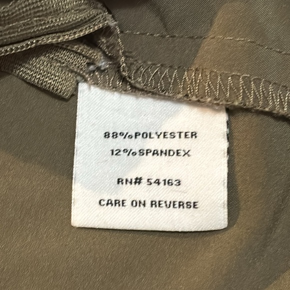 Calvin Klein Khaki Green Faux Front Wrap Shorts - Picture 4 of 5